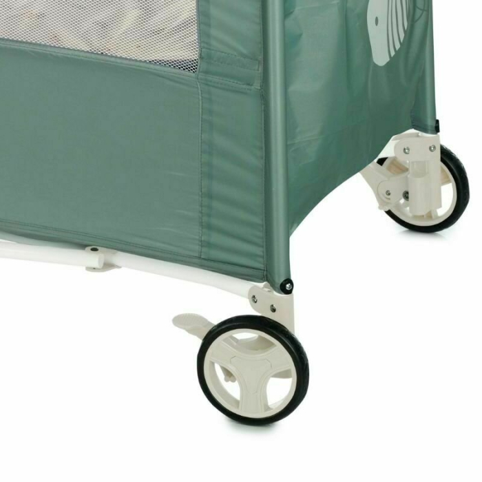Patut pliant, Jane, Duo Level, Cu roti, Cu arcada cu jucarii, Geanta de transport, Cu doua nivele, Conform standardelor europene EN 716-1:2017+AC:2019EN 16890:2017 + A1:2021, Mist [9]