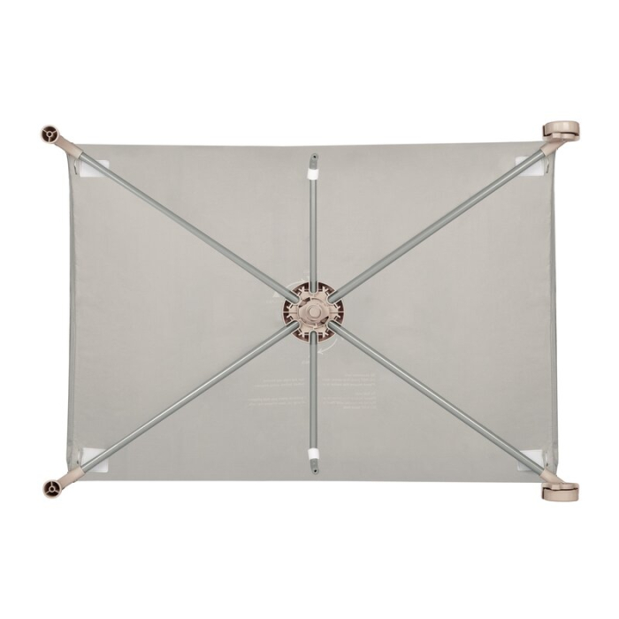 Patut pliant, Lionelo, Amelie, cu intrare laterala, 100.5-70.5 cm, Include salteluta, roti, geanta pentru transport, Constructie usoara- 7 kg, Cadru stabil din otel, Bej [11]