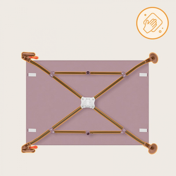 Patut pliant Lionelo Laura 102 x 74 cm cu doua nivele cu functie de tarc cu roti [15]