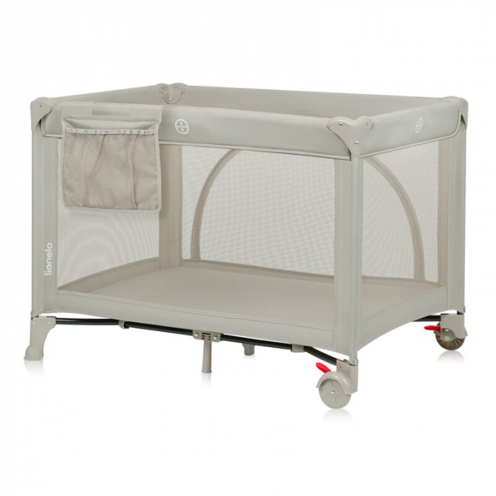 Patut pliant Lionelo Laura 102 x 74 cm cu doua nivele cu functie de tarc cu roti [6]