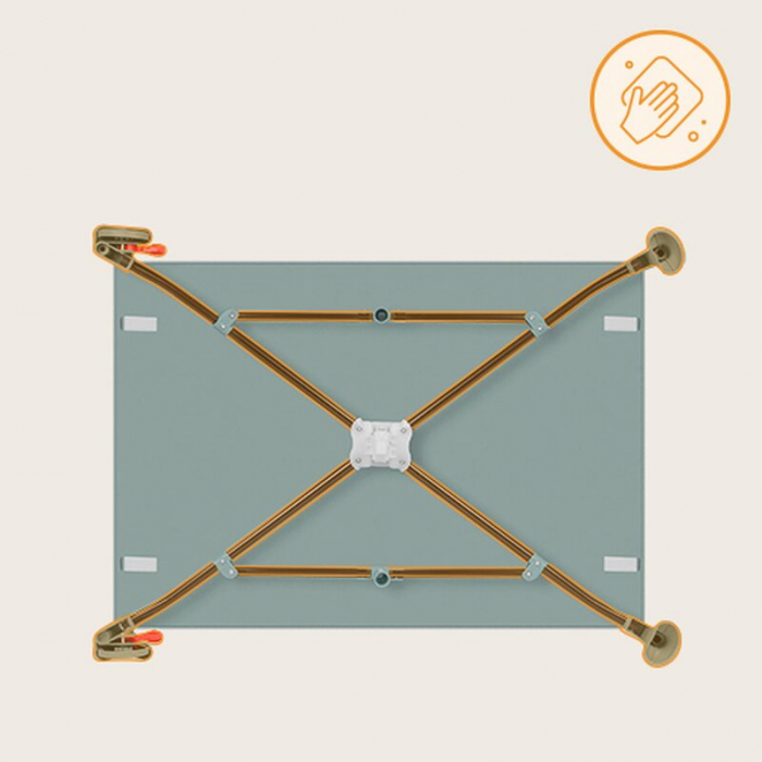 Patut pliant Lionelo Laura 102 x 74 cm cu doua nivele cu functie de tarc cu roti [19]