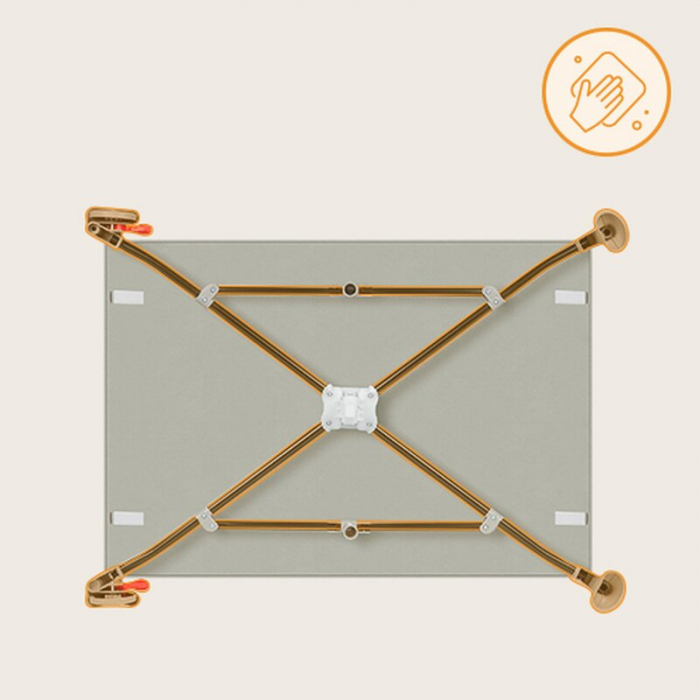 Patut pliant Lionelo Laura 102 x 74 cm cu doua nivele cu functie de tarc cu roti [19]