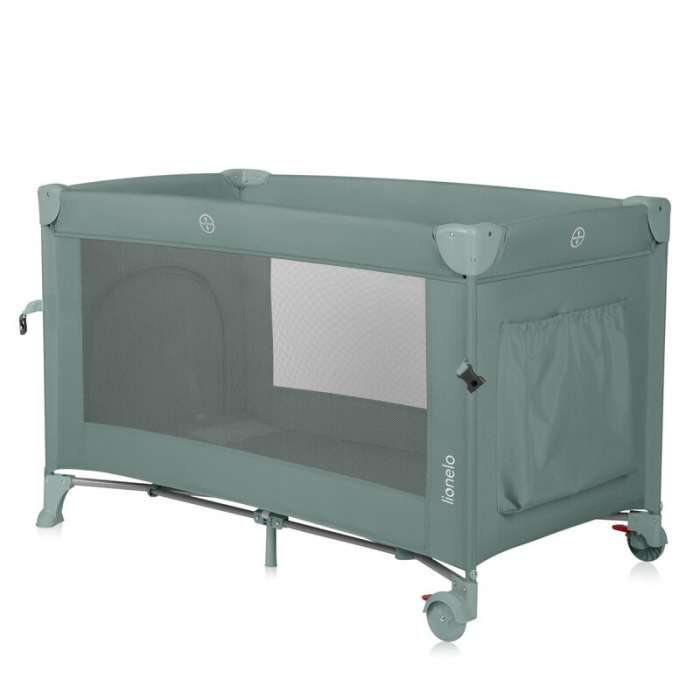 Patut pliant multifunctional Lionelo Ellen cu laterala culisanta pana la 15 kg 120x60 cm [7]