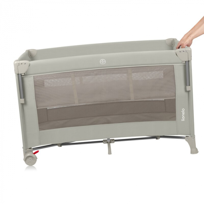 Patut pliant multifunctional Lionelo Ellen cu laterala culisanta pana la 15 kg 120x60 cm [9]