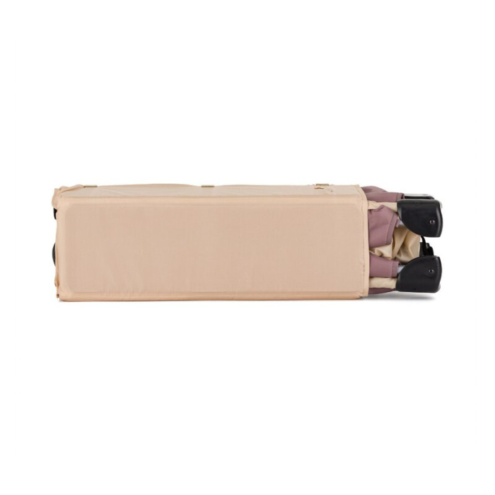 Patut pliant, Petite&Mars, Koot, 120 x 60 cm, Cu roti, Functie de tarc, Pliere compacta, Include geanta de transport, Intrare laterala cu fermoar, Pereti din plasa, Pana la 15 kg, 0-30 luni, Maro [8]