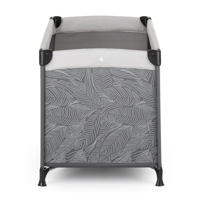 Patut pliant, Petite&Mars, Nyja, 120 x 60 cm, Cu roti, Functie de tarc, Pliere compacta, Include geanta de transport, Intrare laterala cu fermoar, Pereti din plasa, Pana la 15 kg, 0-30 luni, Gri [5]