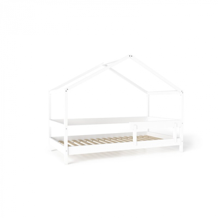 Patut tip casuta YappyHytte Bed din lemn stil scandinav Yappy Kids 160x80 cm Alb [5]