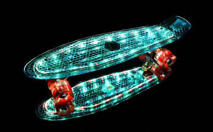 Penny board Mad Cruiser Full LED ABEC 7-albastru [5]