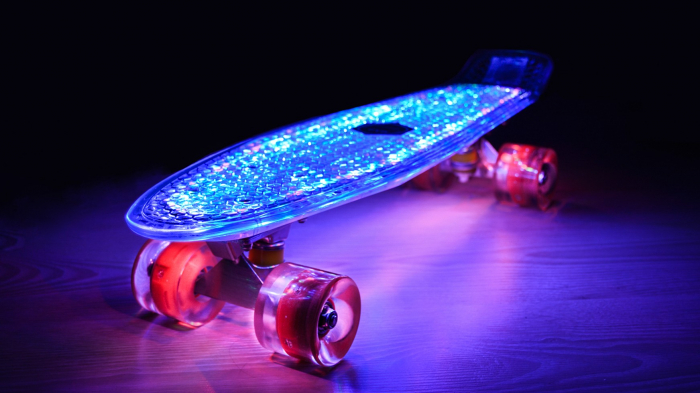 Penny board Mad Cruiser Full LED ABEC 7-albastru [6]