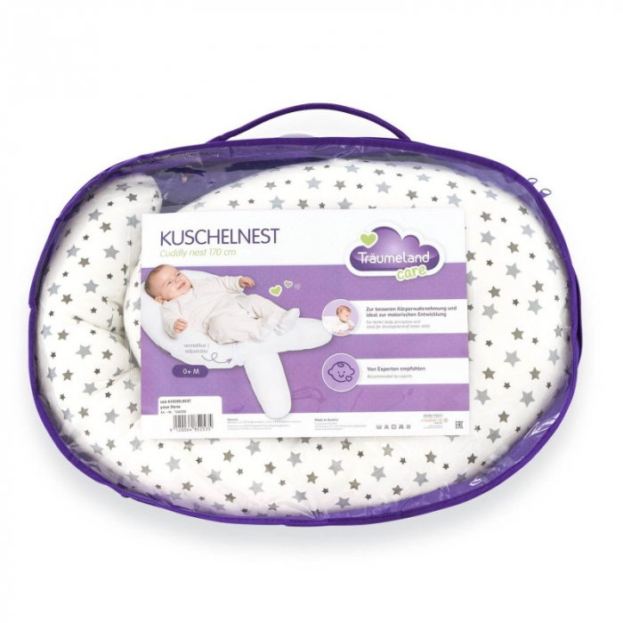 Perna pentru bebelusi Cuddly Nest Grey Stars - Traeumeland [4]