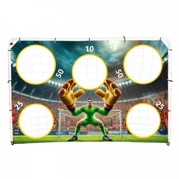Poarta de fotbal 180 x 122 cm cu covoras de antrenament Ecotoys DS58010+M [2]