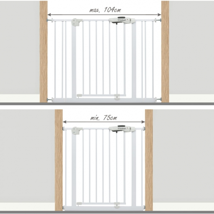 Poarta de siguranta 74-105 cm Kidwell Guarda - Alb [13]