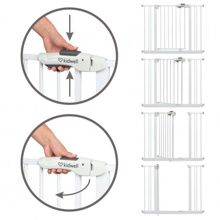 Poarta de siguranta 74-105 cm Kidwell Guarda - Alb [9]