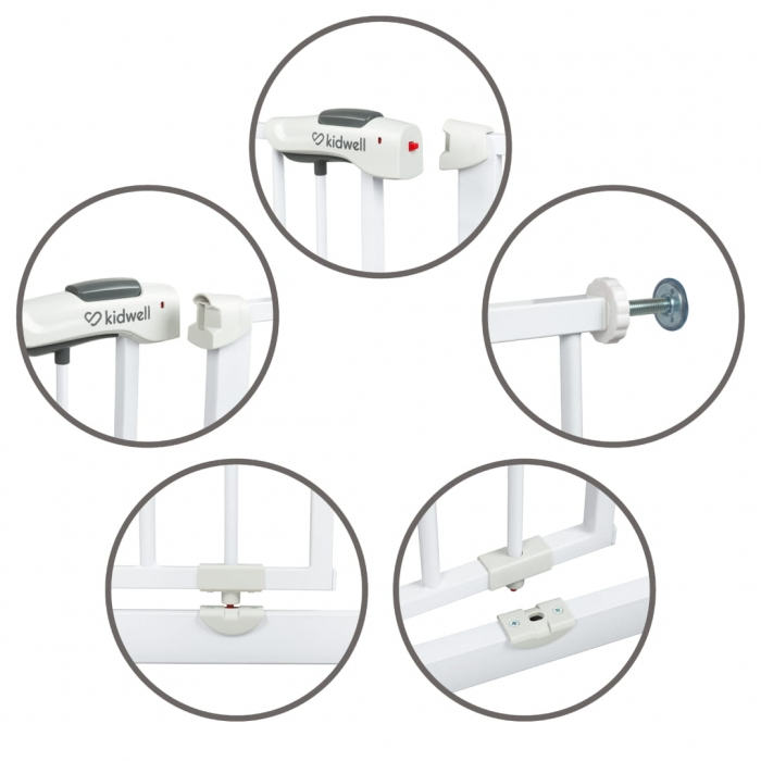 Poarta de siguranta 74-105 cm Kidwell Guarda - Alb [10]