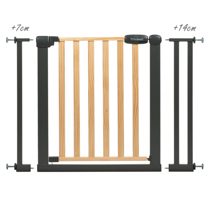 Poarta de siguranta 74-105 cm Kidwell Trasti - Negru [12]