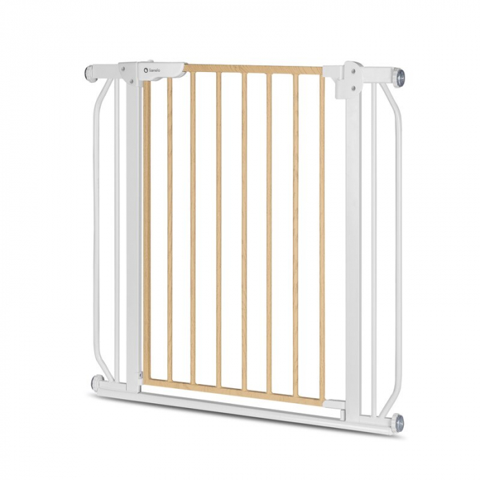 Poarta de siguranta Lionelo Truus Slim prin presiune 105 cm Gri/Natur [15]