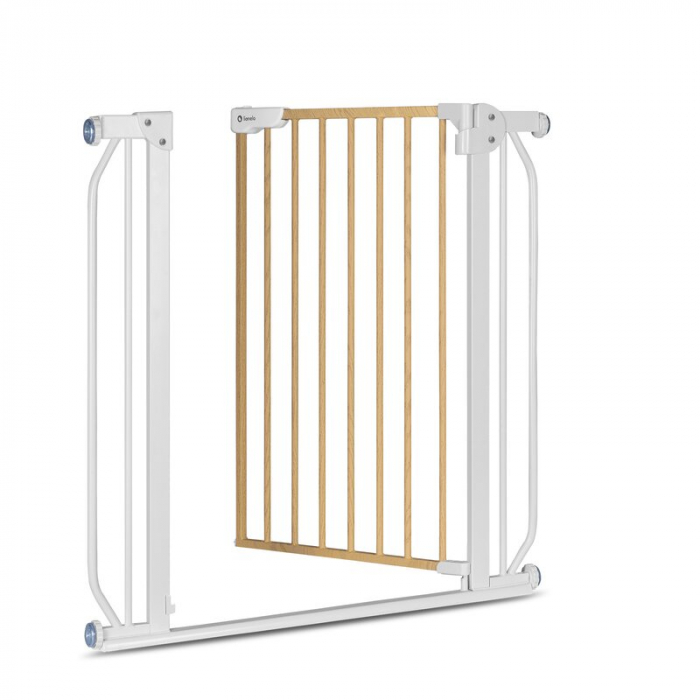 Poarta de siguranta Lionelo Truus Slim prin presiune 105 cm Gri/Natur [14]