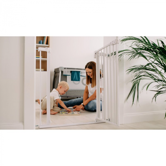 Poarta de siguranta Lionelo Truus Slim prin presiune 105 cm Negru/Natur [21]