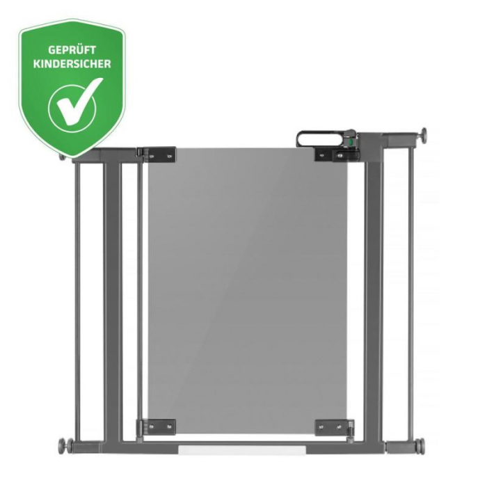 Poarta de siguranta Reer DesignLine Puristic, presiune, 76-96 cm, metal + plexiglas gri, 46031 [9]