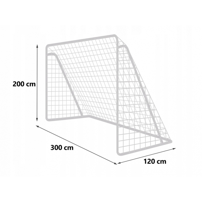 Poarta mare pentru fotbal, 300 x 120 x 200 cm, Neo-Sport 1456 [4]