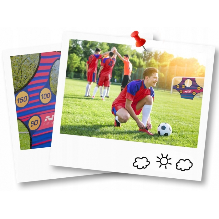 Poarta mare pentru fotbal cu covoras numerotat, 215 x 76 x 153 cm,  Neo-Sport 1451 [3]