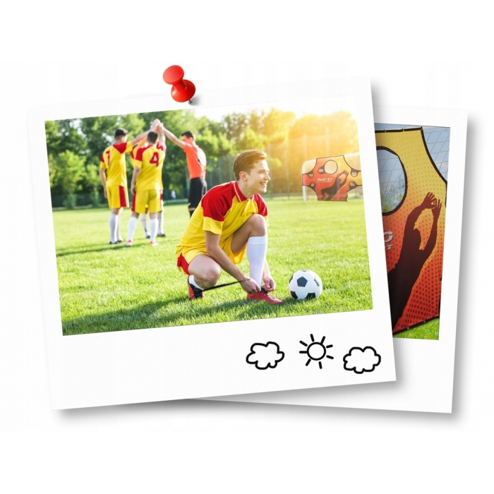 Poarta mare pentru fotbal cu covoras numerotat, 245 x 80 x 155 cm,  Neo-Sport 1455 [3]