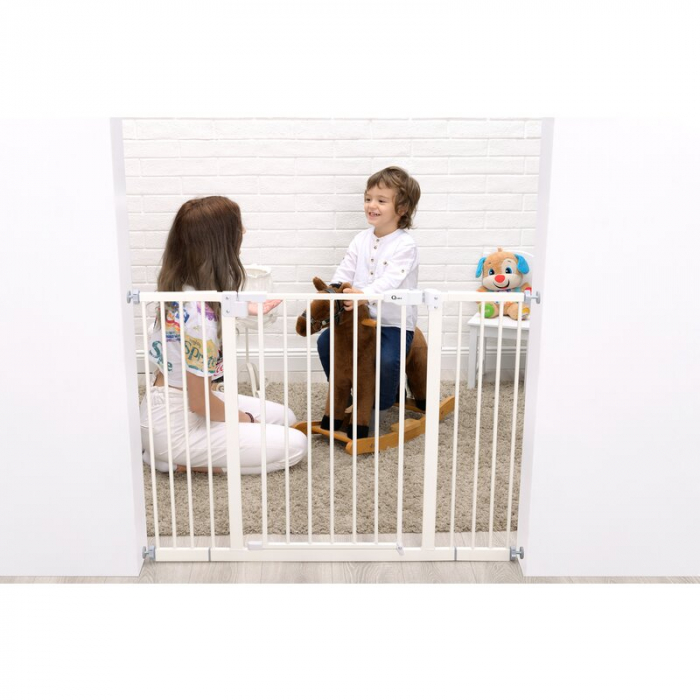 Poarta siguranta Thor, 68-105 cm, Alb - Qmini [11]