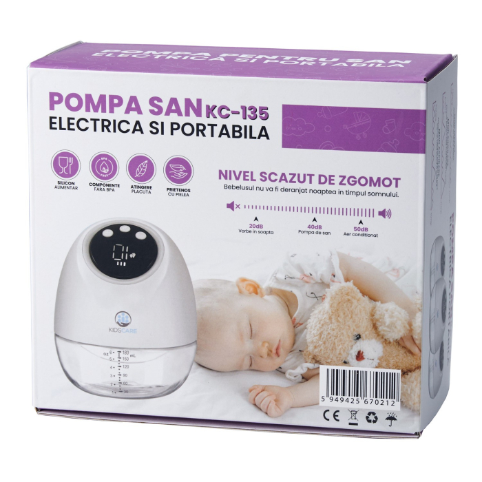 Pompa de san electrica si portabila KidsCare, hands free, sub sutien, cu 10 niveluri de aspiratie si 10 niveluri de masaj [8]