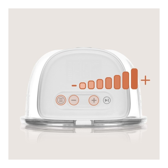 Pompa de san, Lionelo, Fidi Free Lumi, Portabila, cu accesorii, Hands-free, 9 functii de masaj, Functie iluminare pentru noapte, Fara BPA, Autonomie 3 h, Capacitate 180 ml, Alb [21]