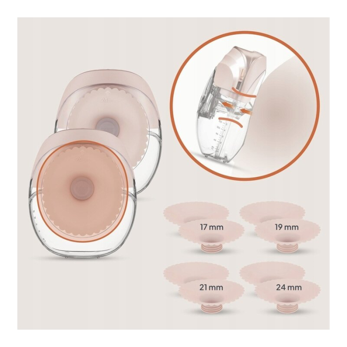 Pompa de san, Lionelo, Fidi Free Slim Duo, Portabila, cu accesorii, Hands-free, Trifazata, Panou control, Autonomie pana la 3 h, 9 functii de masaj, Silentioasa- 40 db, Capacitate 150 ml, Roz [22]