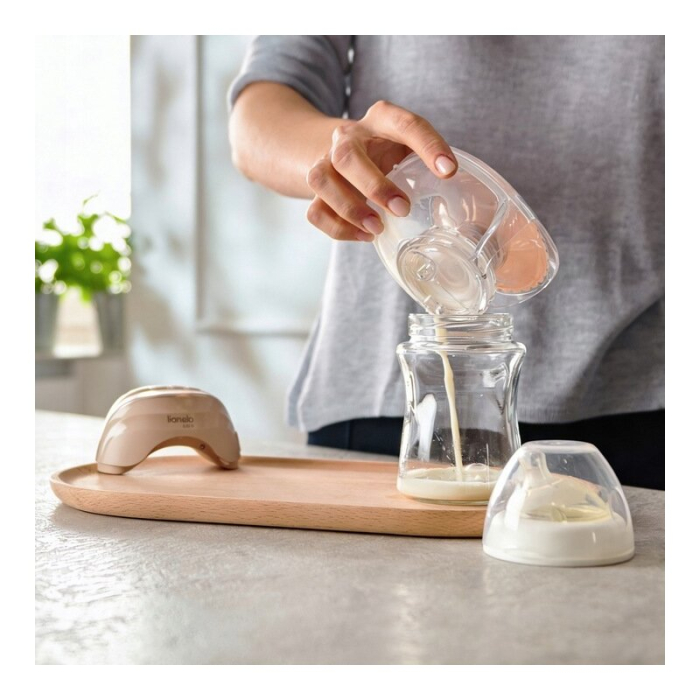 Pompa de san, Lionelo, Fidi Free Slim Duo, Portabila, cu accesorii, Hands-free, Trifazata, Panou control, Autonomie pana la 3 h, 9 functii de masaj, Silentioasa- 40 db, Capacitate 150 ml, Roz [24]