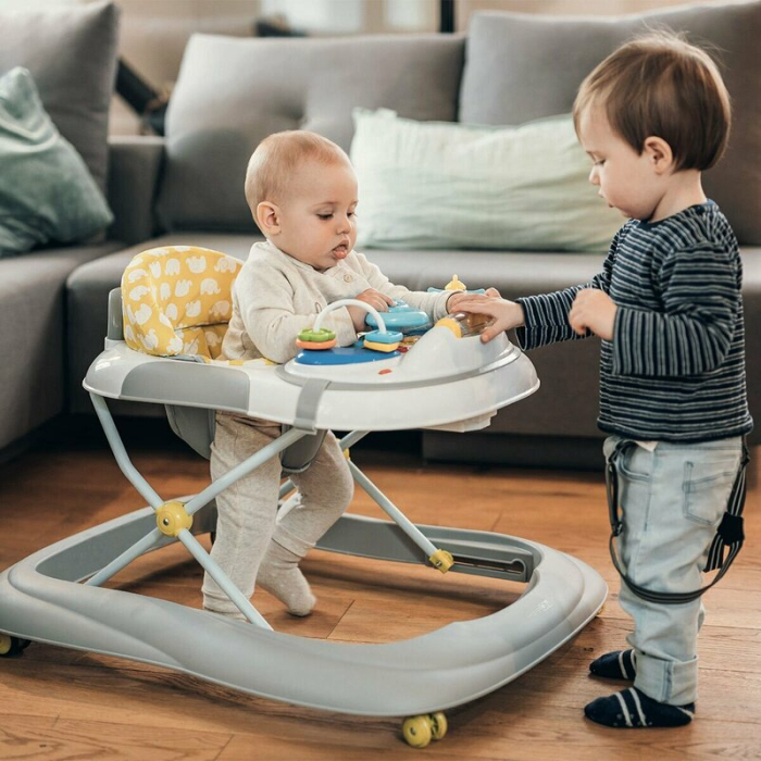 Premergator, FreeON, Little Driver, Pliabil, cu sunete si lumini, Inaltime reglabila in 3 pozitii, 6 luni+, Gri/Galben [3]