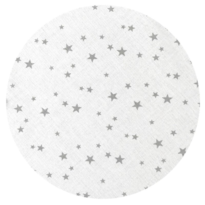 Protectie laterala, MimiNu, pentru patut bebe, Tip Bumper impletit, din bumbac, din Lungime 220 cm, Mini Gray Stars [5]