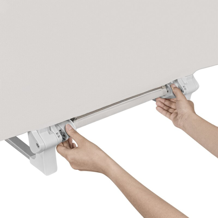 Protectie laterala pat, Lionelo, Lora, Pliabila, Sistem de blocare StandSafe, Geanta de transport inclusa, 105 x 45 cm, Bej [6]