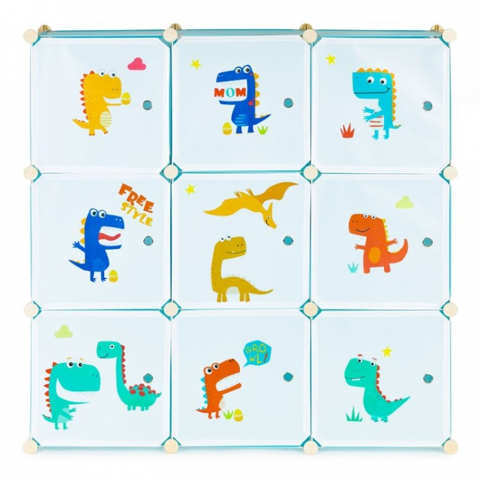 Raft modular cu 9 compartimente pentru camera copilului Ecotoys 09A [2]