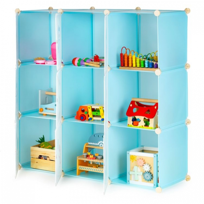 Raft modular cu 9 compartimente pentru camera copilului Ecotoys 09A [4]