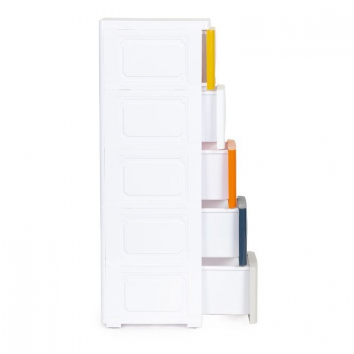 Raft pe roti cu 5 compartimente pentru depozitarea jucariilor ModernHome - Multicolor [6]