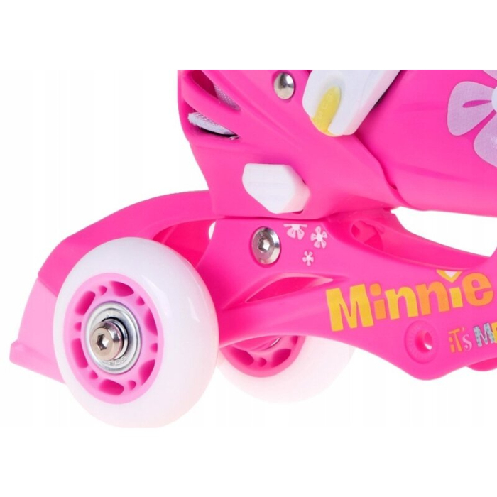 Role evolutive, Stamp, Disney, De la incepator la avansat, cu 3 roti, Ajustabile, Inchidere prin velcro, cu frana, Marime 27-30, Minnie Mouse [5]