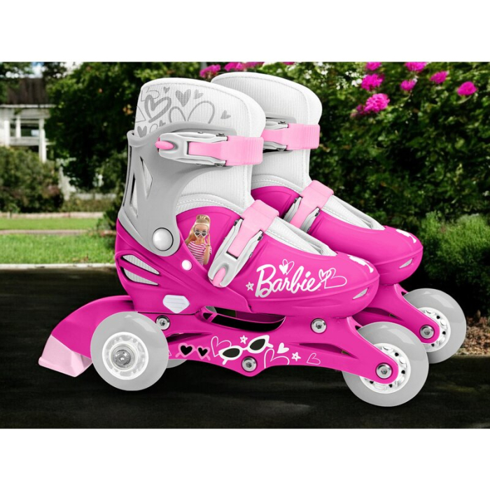Role, Stamp, De la incepator la avansat, cu 3 roti, Ajustabile, Inchidere prin velcro, cu frana, Marime 27-30, Barbie [3]