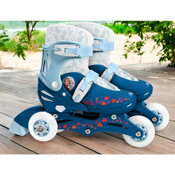 Role, Stamp, Disney, De la incepator la avansat, cu 3 roti, Ajustabile, Inchidere prin velcro, cu frana, Marime 27-30, Frozen [2]