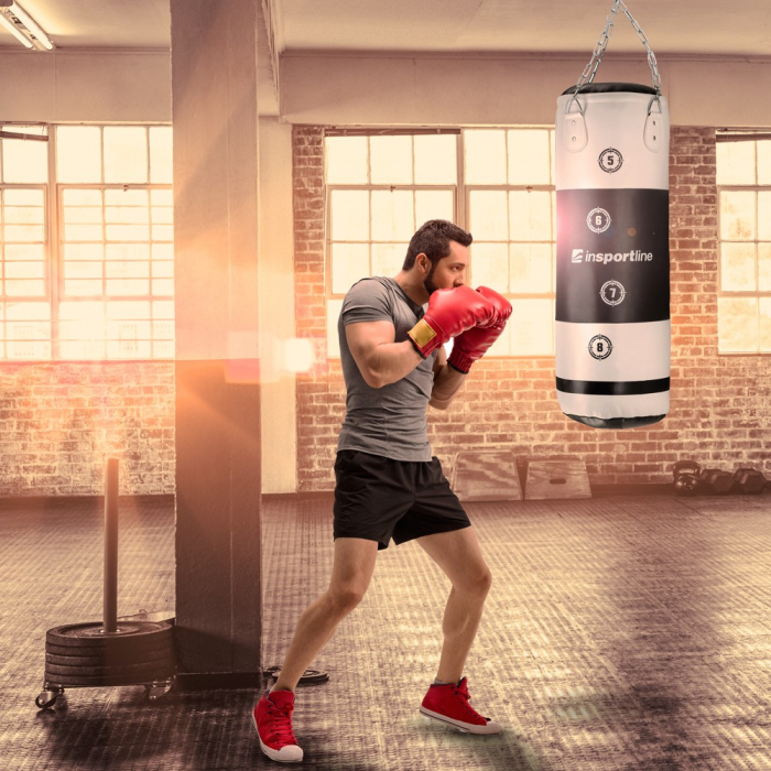 Sac de box inSPORTline Robkin 25 kg Negru/Alb [6]