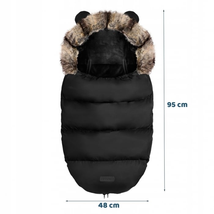 Sac de dormit 95 x 48 cm Ricokids Elmi 720008 - Negru [7]