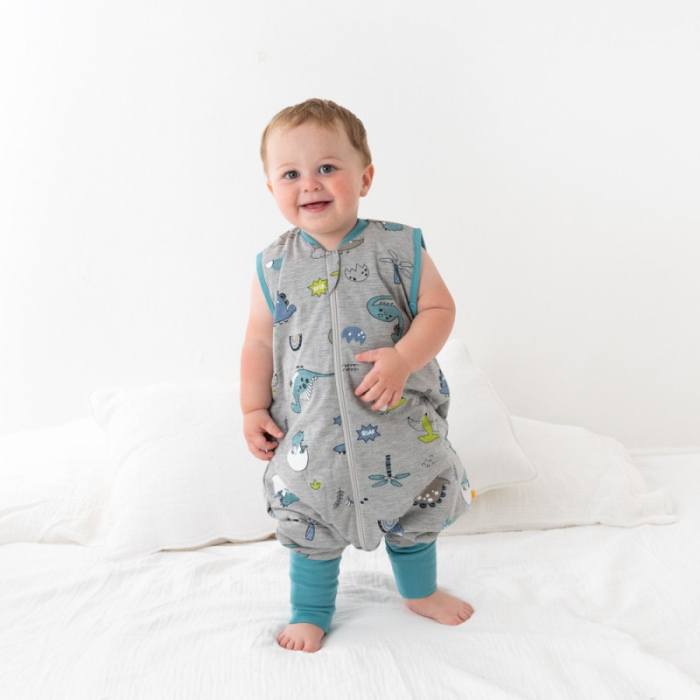 Sac de dormit cu picioruse si talpa antiderapanta Dinosaur 70 cm + manseta 1.0 Tog - Slumbersac [5]