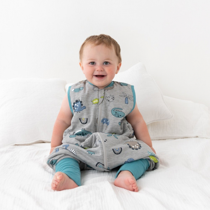 Sac de dormit cu picioruse si talpa antiderapanta Dinosaur 80 cm + manseta 1.0 Tog - Slumbersac [5]