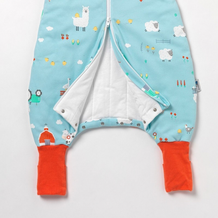 Sac de dormit cu picioruse si talpa antiderapanta Farmyard 80 cm + manseta 1.0 Tog - Slumbersac [2]