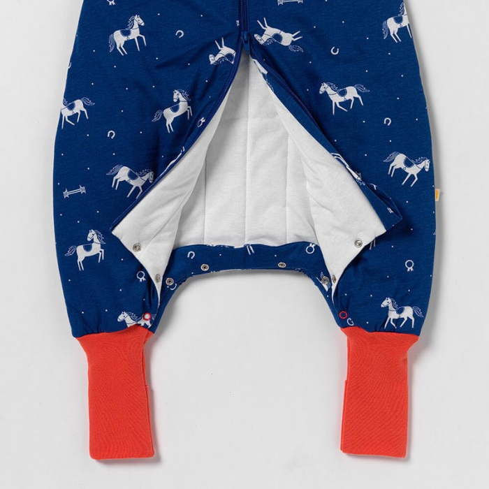 Sac de dormit cu picioruse si talpa antiderapanta Horses 80 cm + manseta 1.0 Tog - Slumbersac [5]