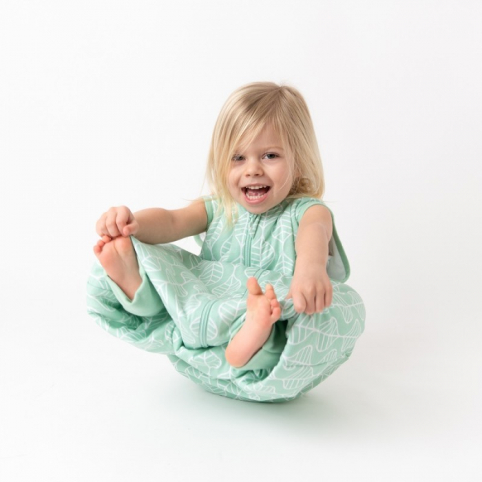 Sac de dormit cu picioruse si talpa antiderapanta Leaves 100 cm + manseta 1.0 Tog - Slumbersac [2]