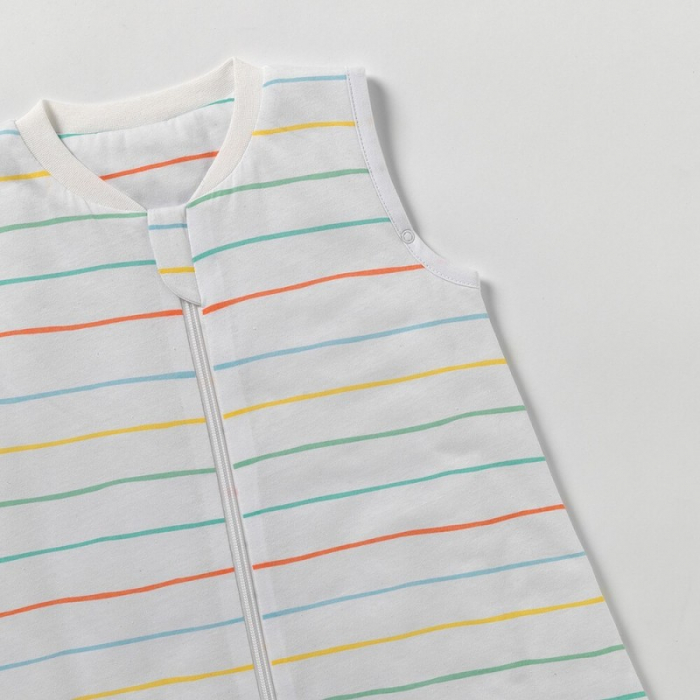 Sac de dormit cu picioruse si talpa antiderapanta Rainbow Stripes 90 cm + manseta 1.0 Tog - Slumbersac [4]