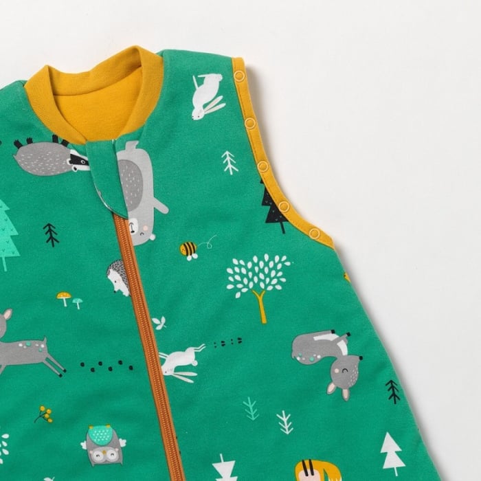 Sac de dormit cu picioruse si talpa antiderapanta Woodland Animals 120 cm + manseta 1.0 Tog - Slumbersac [4]