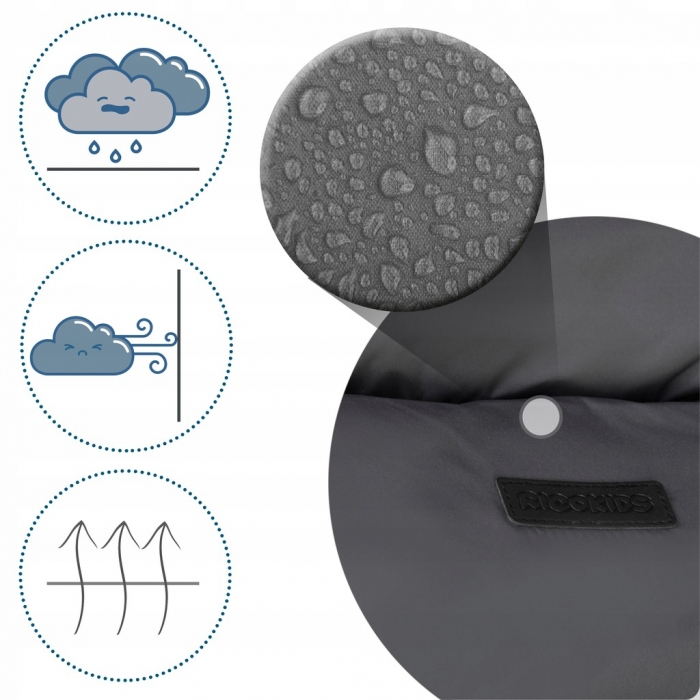 Sac de dormit Ricokids 95 x 48 cm Ricokids Elmi 720001 - Gri inchis [3]